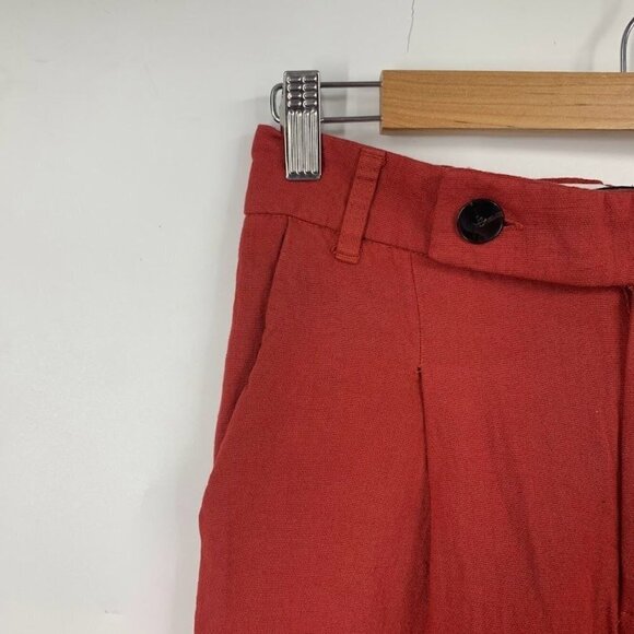 Zara Women's Flat Front Slash Pocket‎ Relaxed Wide Leg Pants Size S - Picture 3 of 11